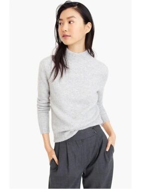 J. Crew Light Gray Mock Neck Sweater 901